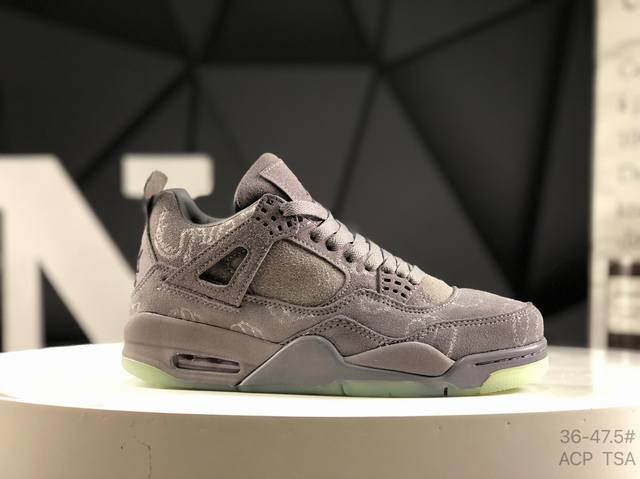 Nike Air Jordan 4 Black Suede Black Graffiti Gx Version Item No. 930155 003 Size