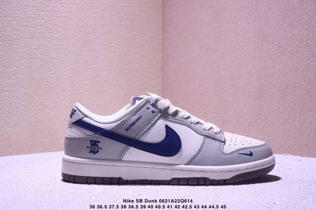Overseas hit limited sale! High-end custom Nike SB Dunk Low Burberry joint --- m