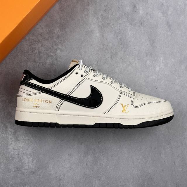 Local core private Nike Air Dunk Low 1"Lv joint white black gold label low-top r