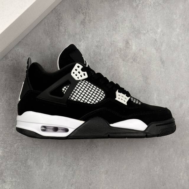 Local Core Private Air Jordan 4 Retro White Thunder Black and White Thunder God