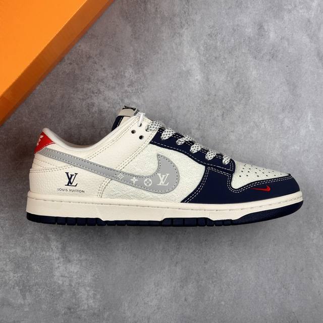 Local core private Nike Dunk Low Retro "Lv joint - blue and red canvas stitching