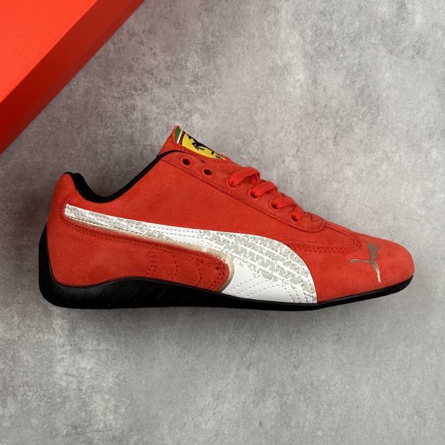 Local core private Ferrari X Puma Speedcet Cn Gp Red and white joint Puma low-to