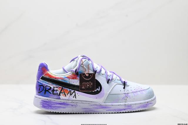 Corporate-level Nike Court Vision Lo 'Diy' customized low-top versatile breathab