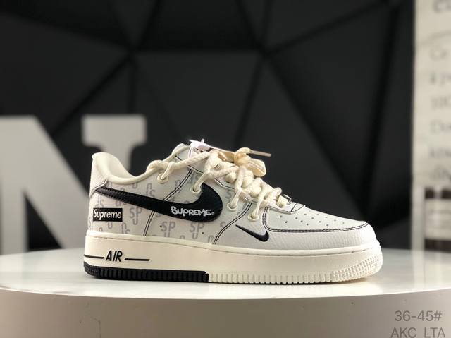 Overseas hit limited sale! High-end custom Nike Air Force 1 '07 Low Supreme join