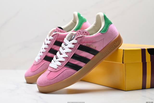 Genuine Adidas X Gucci Heavy Joint Clover Logo and iconic three-bar design eleme