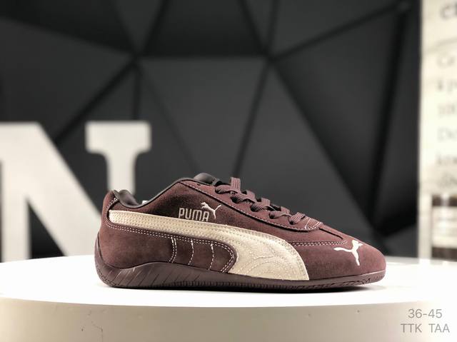 Puma Speedcet Tan Puma low-top retro sports casual racing running shoes Leading