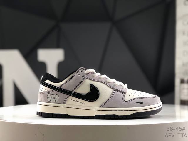Real label with half size Nike Nk Dunk Low low-top casual sneakers with custom s