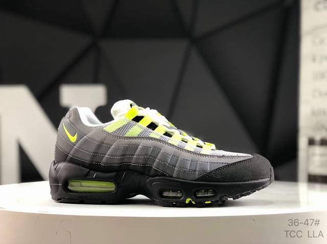 Nike Air Max 95 Og Neon synthetic leather gradient fabric non-slip shock-absorbi