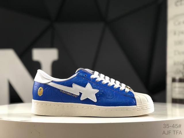 Adidas Bape X Adidas Superstar Shell Toe Casual Shoes Item No.: Jq3666 Size: 35
