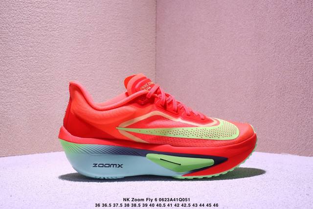 Nk Zoom Fly 6 Marathon High-end Racing Running Shoes High elastic double-layer M