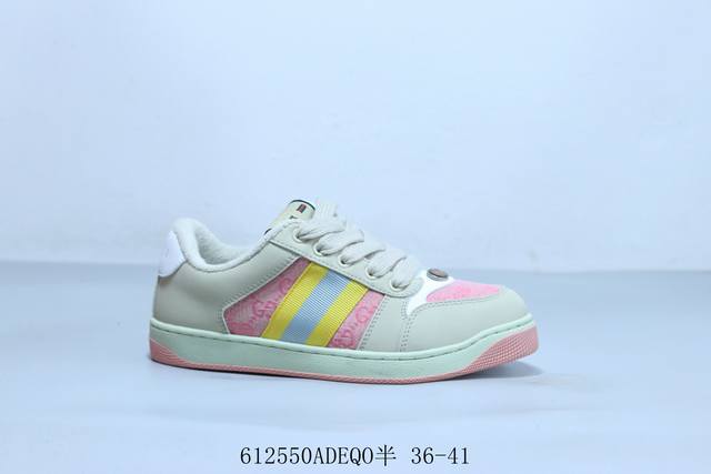 Gucci Distressed Screener Sneaker Classic Prototype Retro All-match Old Dirty Sh