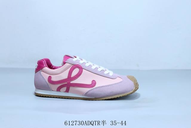 Loewe Ballet Runner calfskin round toe lace-up low-top waffle series lifestyle r