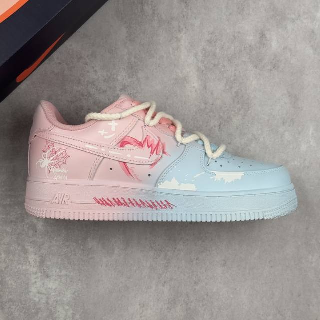 Local core private Nike Air Force 1'07 Low Purple Butterfly Hand-painted Graffit