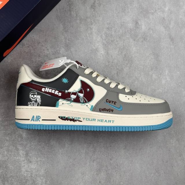 Local core private Nike Air Force 1'07 Low Stop Drinking Skull Air Force One Low