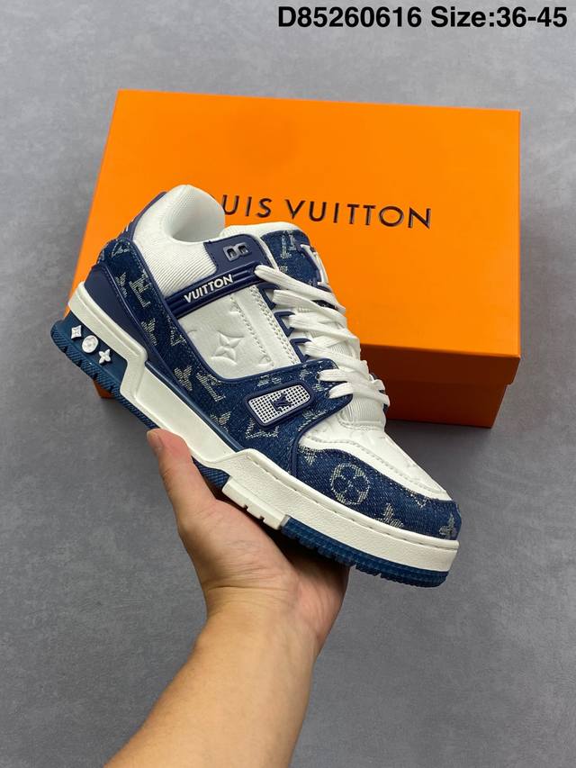 Louis Vuitton uses leather upper material, full lambskin lining and deodorizing