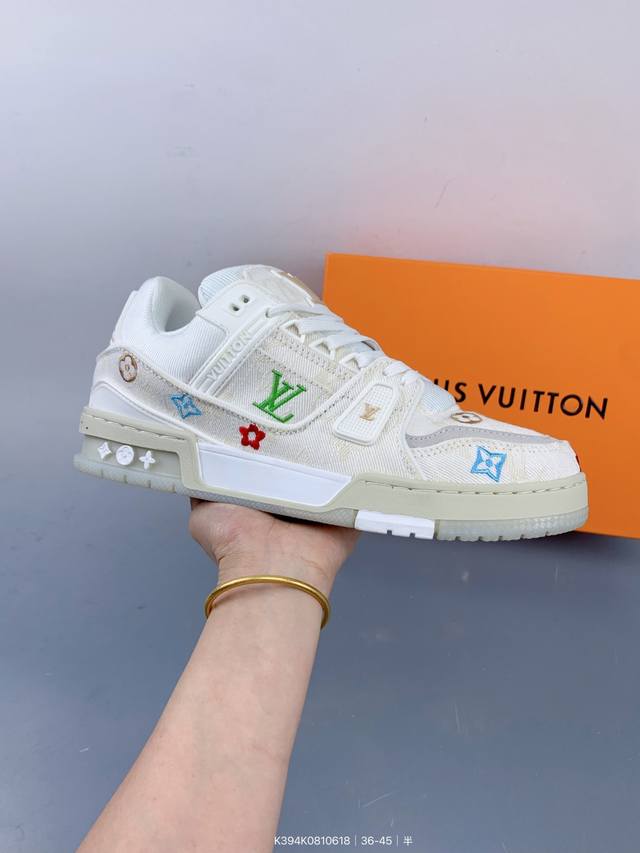 genuine brand new Lv Louis Vuitton Trainer Sneaker Low casual sports culture all