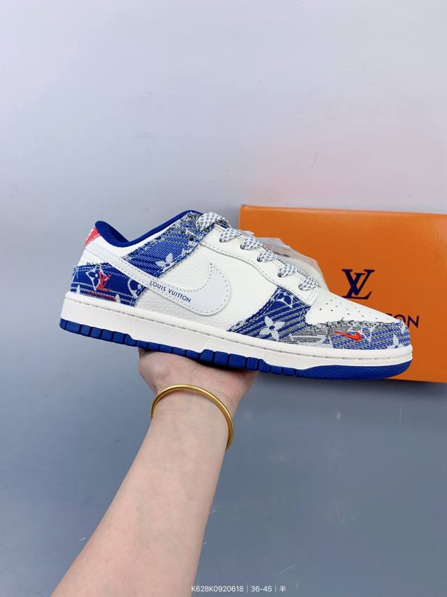 Corporate Nike Sb Dunk Low "Dunk Joint-Lv Denim Print" Anniversary High-end Cust