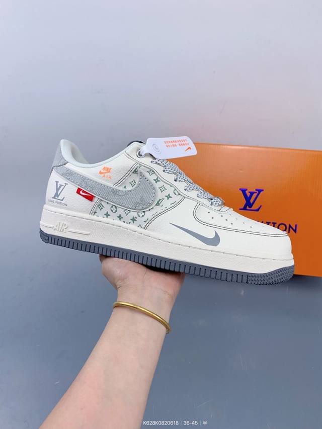 Corporate Nike Air Force 1 '07 Low "Lv joint gray cloth hook gray bottom" Air Fo