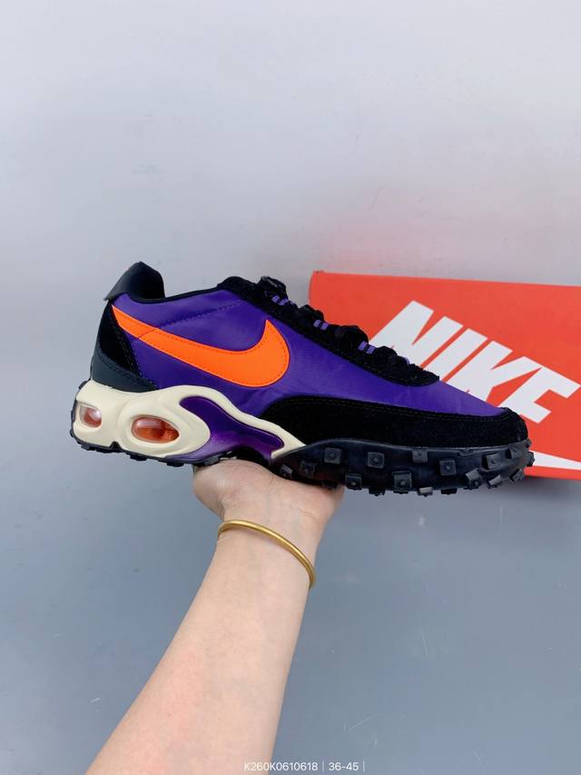 Nike Air Max Waffle Sp "Black And Anthracite" air cushion waffle mixed series lo