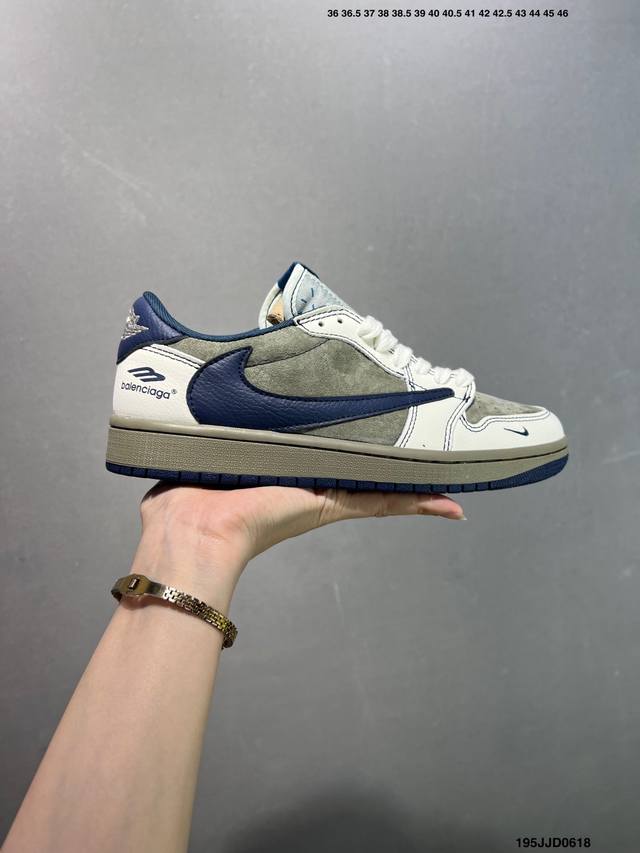 Aj1 Travis Scott X Air Jordan 1 "Reverse Mocha" Aj1 Joe 1 Ts Lightning joint inv
