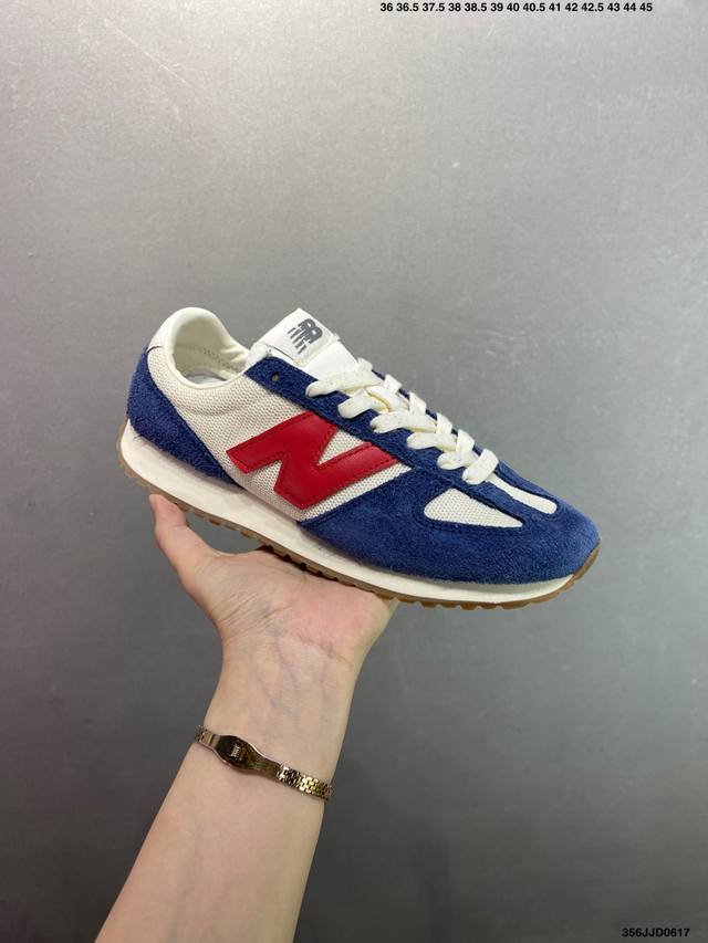 New Balance Nb 471 series fabric cow split leather retro fashion non-slip wear-r