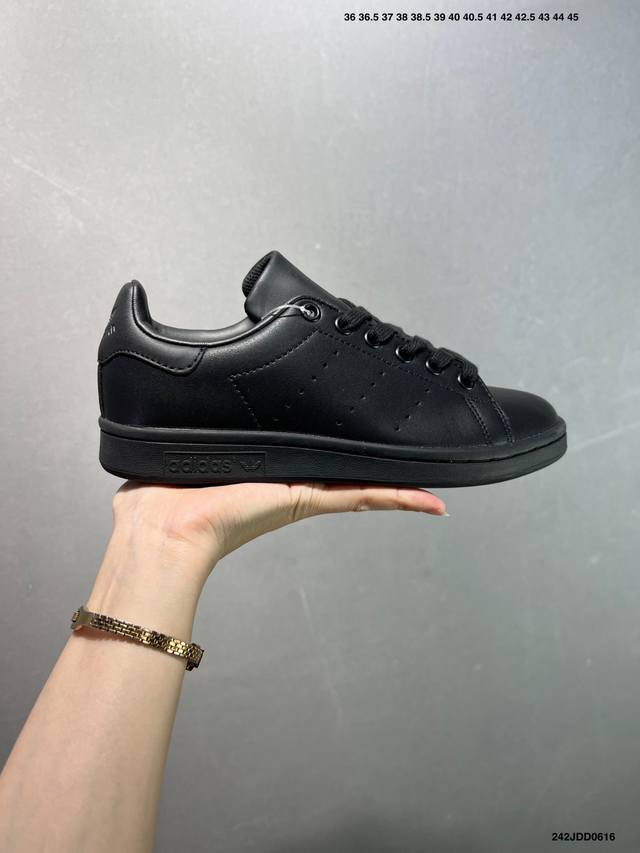 Adidas Originals Stan Smith Trefoil White Black Tail Couple Size: 36
