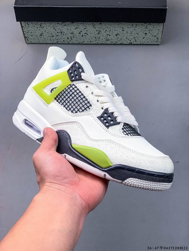 Two-layer genuine label! Air Jordan 4 Aj4 mid-top retro casual sports culture ba