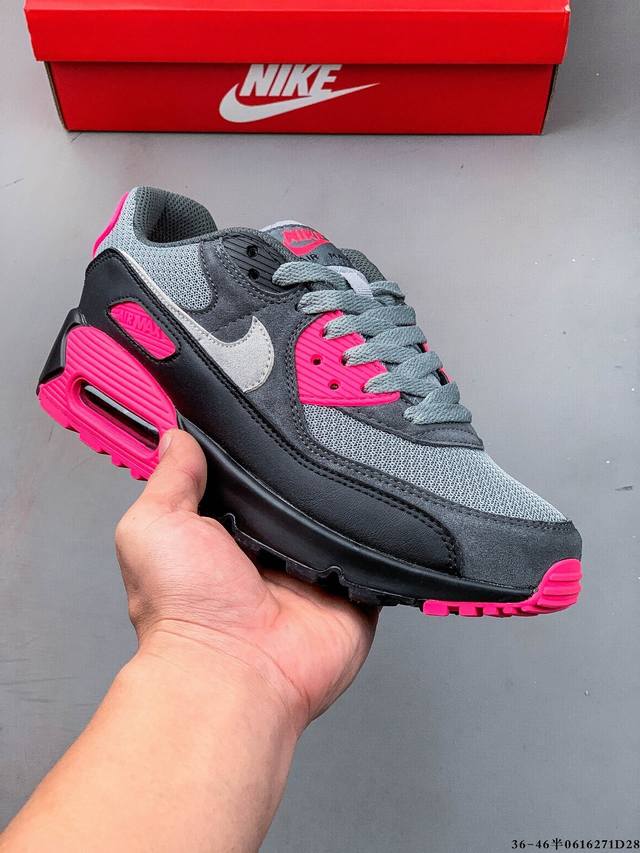 Company level! Nike Wmns Nike Air Max 90 Oreo Half Palm Air Cushion Full Leather