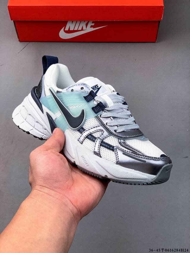 Nike V2K Run new all-match casual running shoes with retro style. The breathable