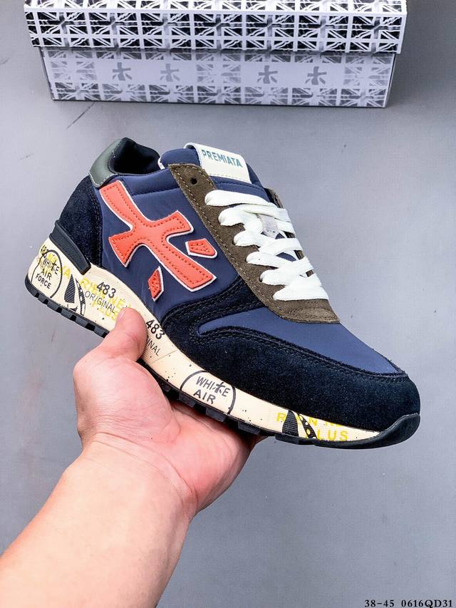Collection Premiata Italian shoe brand. Create a casual and fashionable sports s