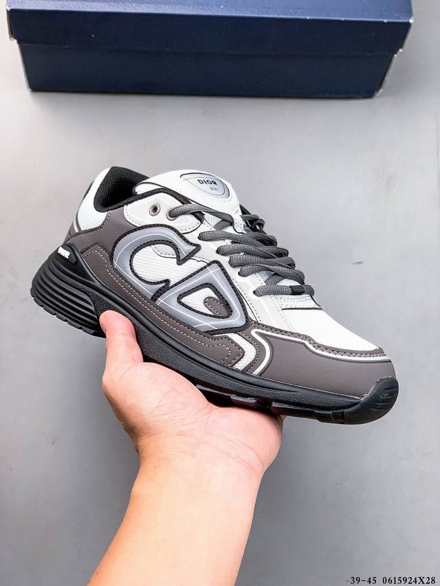 Dior B30 Retro Breathable All-match Casual Shoes B30 uses fine leather and mesh