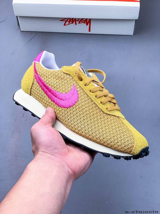 Nike Roshe Run Ld- 0 x Stussy Waffle Generation Series Waffle Retro Casual Sport