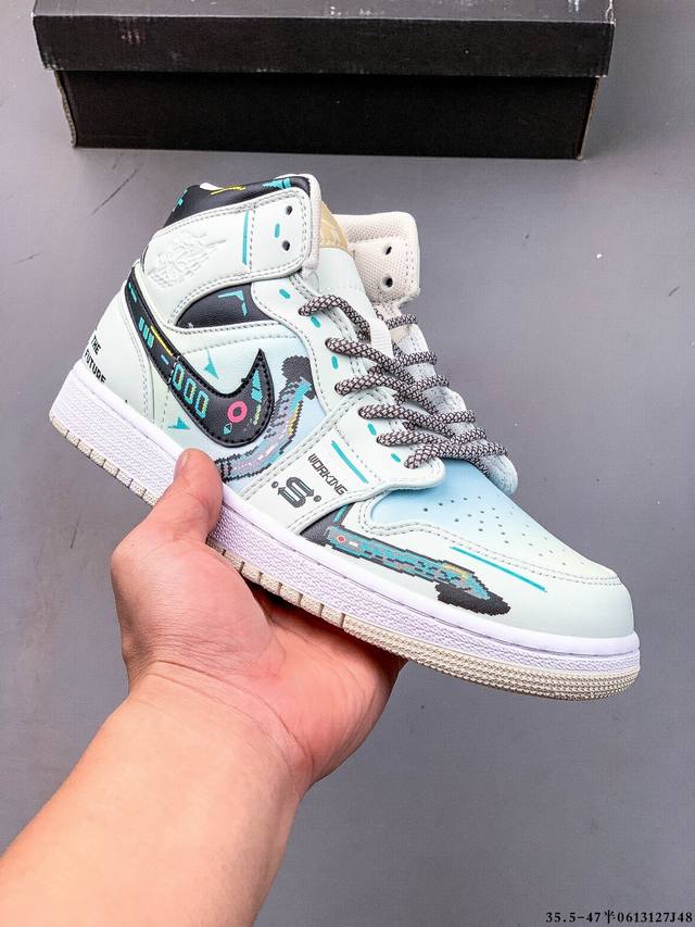 Collection Company-level first layer! Air Jordan 1 Mid Joe 1 trendy cushioning s