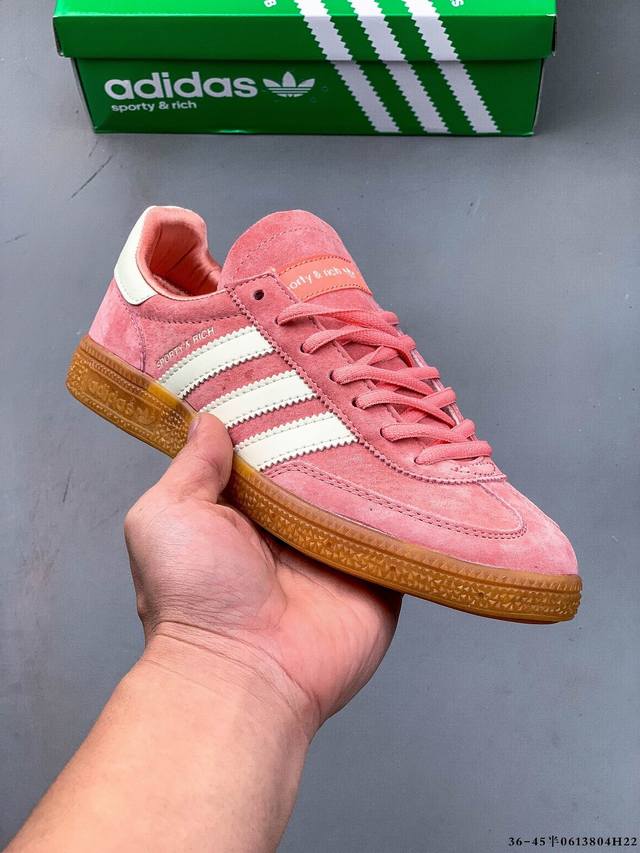 half size! Sporty & Rich x Adidas Handball Spezial retro sports casual sneakers