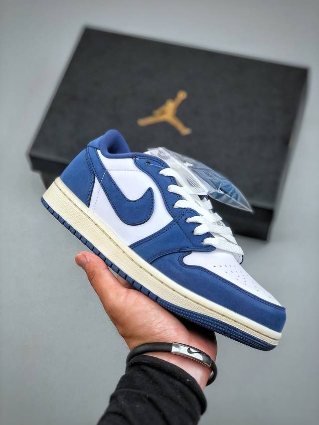 Air Jordan 1 Low Aj1 Joe 1 white blue low-top culture casual shoes Hq6998 104 Si