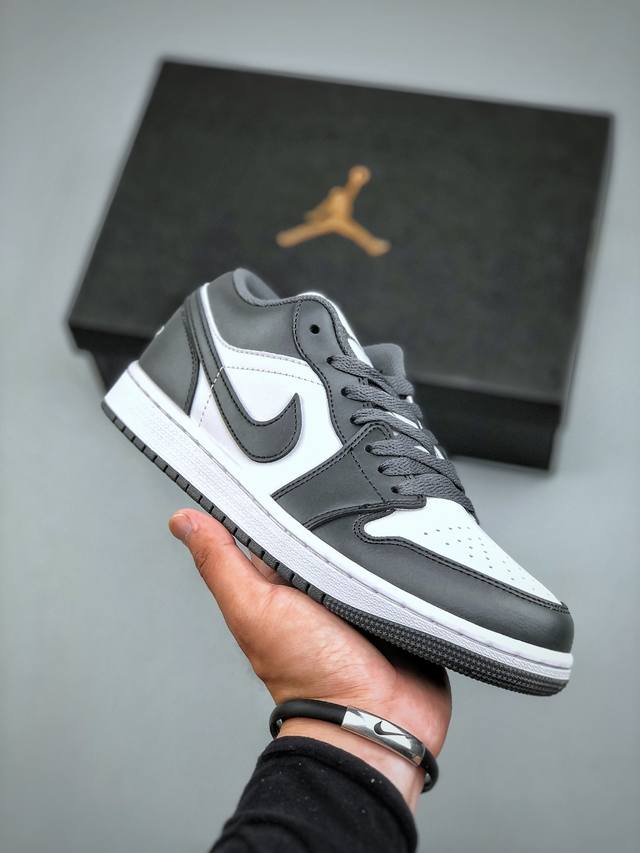 Air Jordan 1 Low Aj1 Joe 1 white gray low-top cultural casual sneakers 553558 04