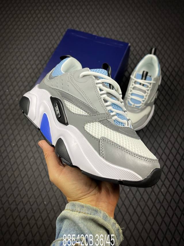 B Dior mesh low-top sports casual shoes This series uses black mesh, white and b