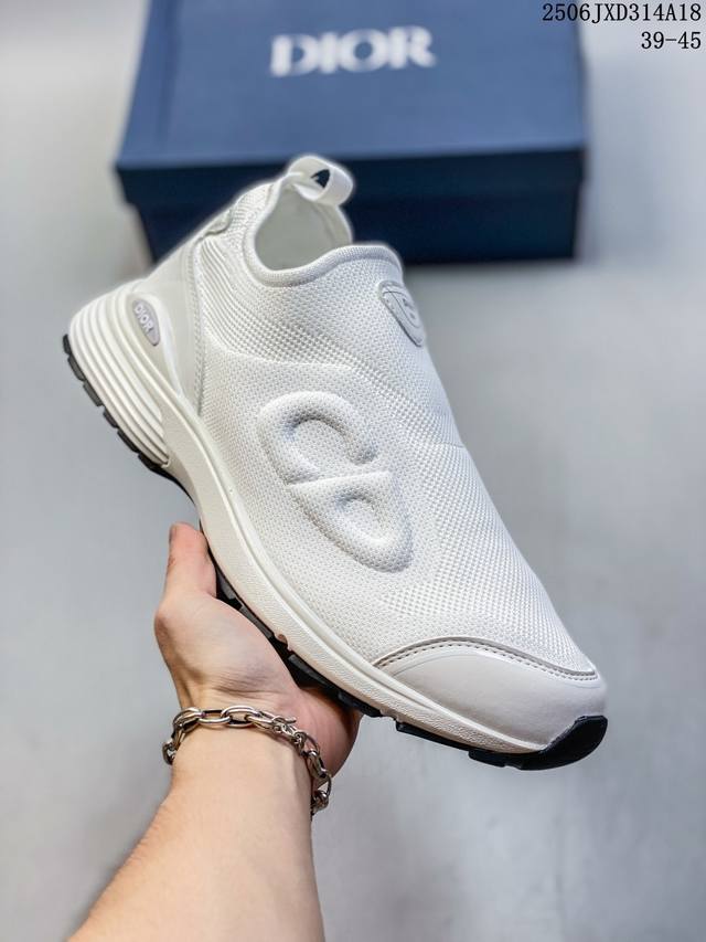 Dior B30 mesh fabric thick sole lace-up casual low-top slip-on sneakers 3Sn279Zm