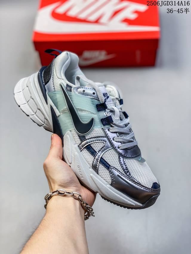 genuine Nike V2K Run running shoes, retro style mesh breathable sports shoes, gr