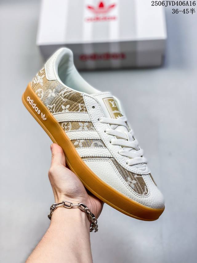 Adidas German training shoes "Lv joint-khaki jeans" high-end custom factory pure