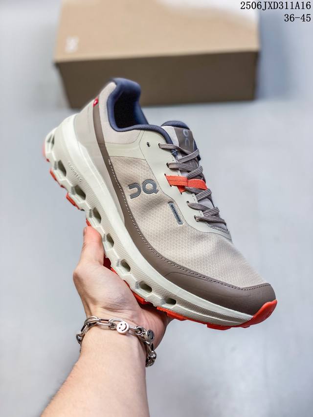On Cloudvista 2 Grey Orange Waterproof 2025 New Men's and Women's Waterproof Cus