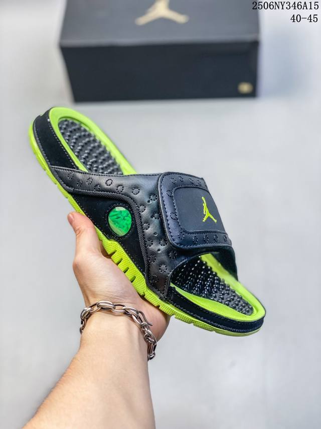 Jordan lazy slippers summer classic trend all-match Jordan Air Jordan 13 Hydro c