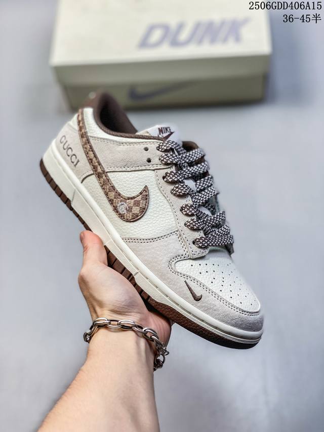 Nike Sb Dunk Low "Gucci co-branded old flower beige brown hook" anniversary high