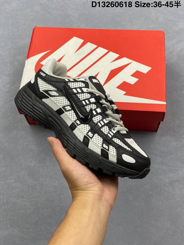 Nike P-6000Premium Nike low-top light silver gray lightweight, comfortable, brea