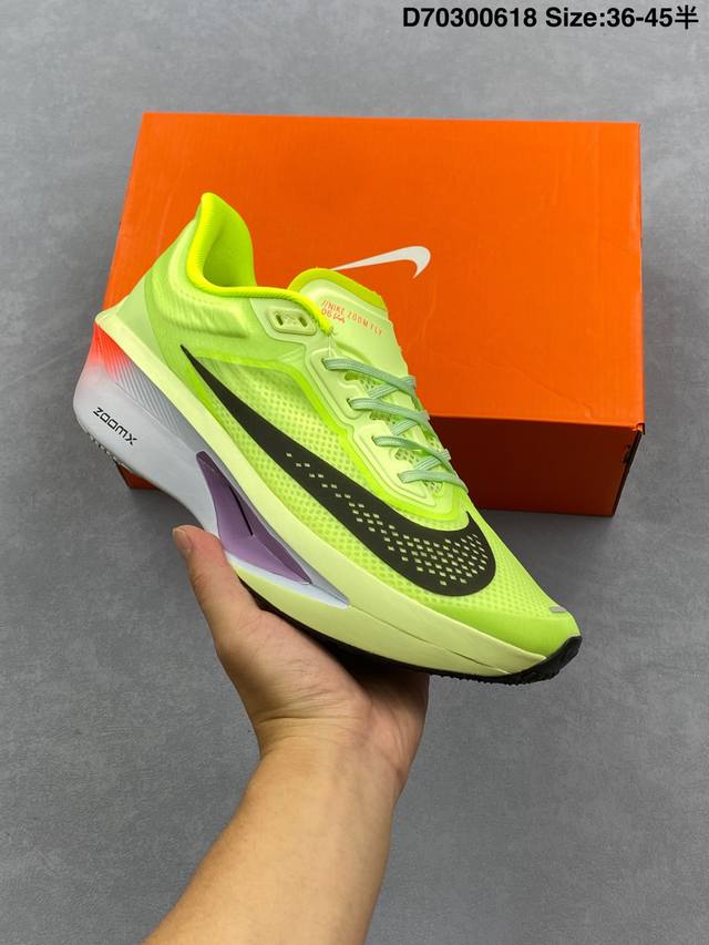 Corporate Nike Zoom Fly 6 Marathon Carbon Plate Beige Black Running Shoes Men's