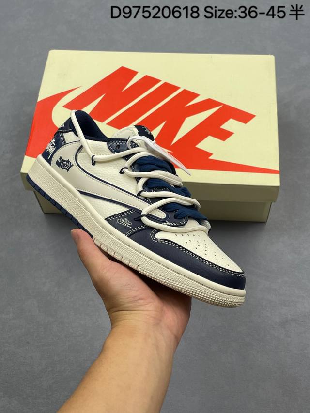 Corporate Nike Air Jordan 1 X Travis Scott Aj1 Inverted Hook Joe One Inverted Ho