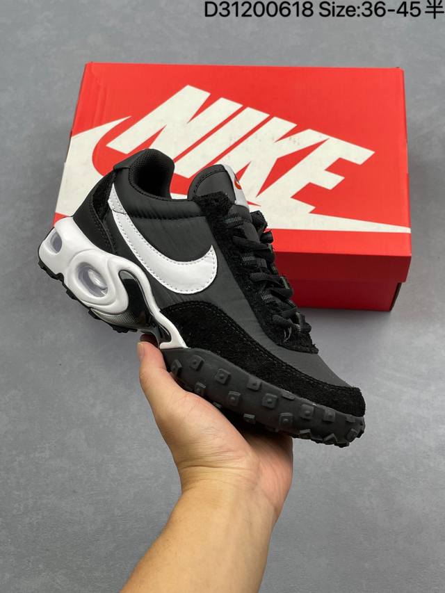 Nike Air Max Waffle Sp"Black And Anthracite" air cushion waffle hybrid series lo