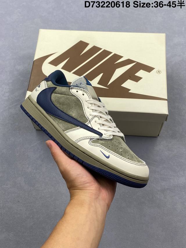 Nike Aj1 Travis Scott X Air Jordan 1 "Reverse Mocha" Aj1 Joe 1 Ts Lightning Join
