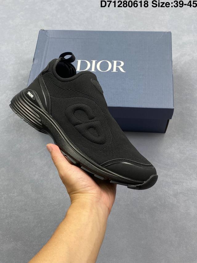 Dior B30 mesh fabric thick sole lace-up casual low-top sneakers are unisex dad s