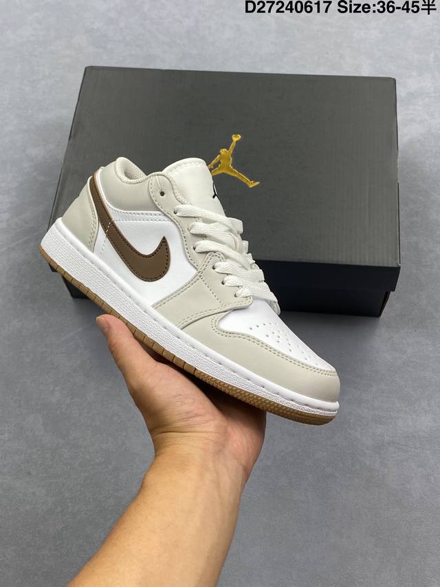 Grey, White and Blue Aj1 Jordan 1st Generation Aj1 Jordan 1 Low-top White, Grey